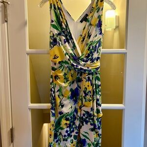 Lauren Ralph Lauren Yellow and Blue Floral Dress